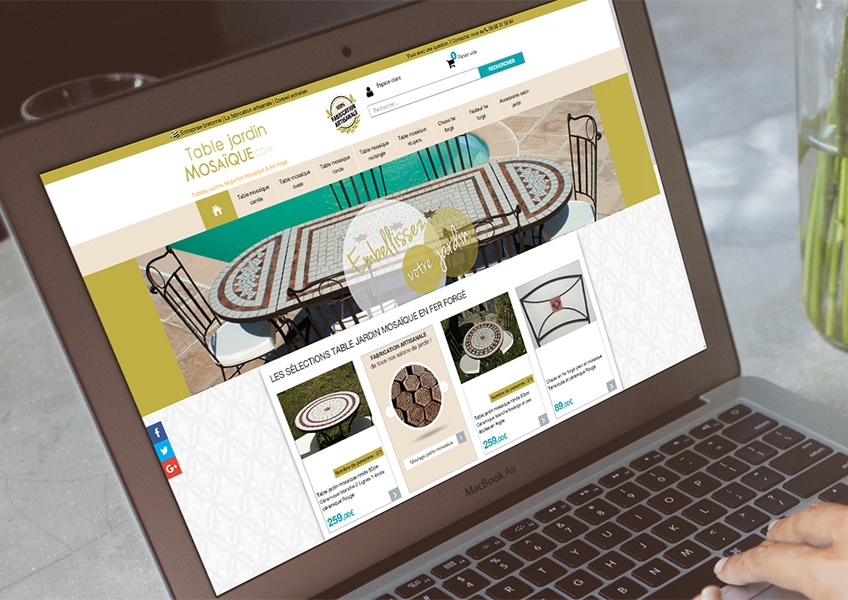 Création site e-commerce mobilier de jardin