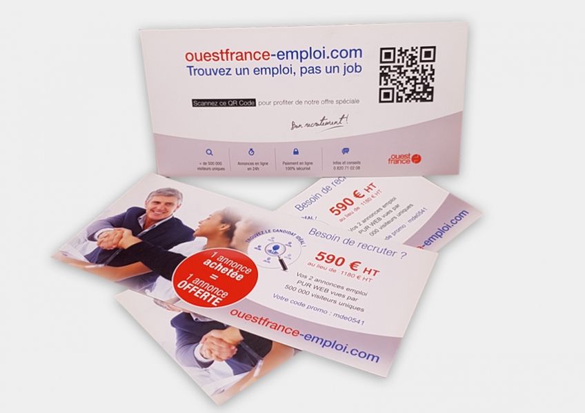 Création et impression flyer Ouest-France emploi