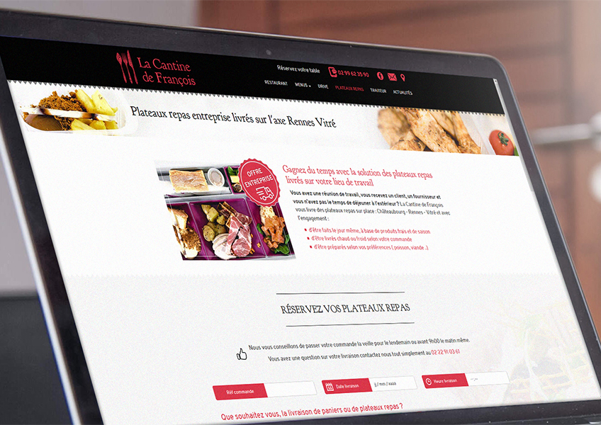 Site internet pour restaurateur traiteur