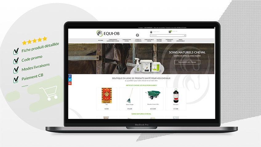 création boutique en ligne EquiDB