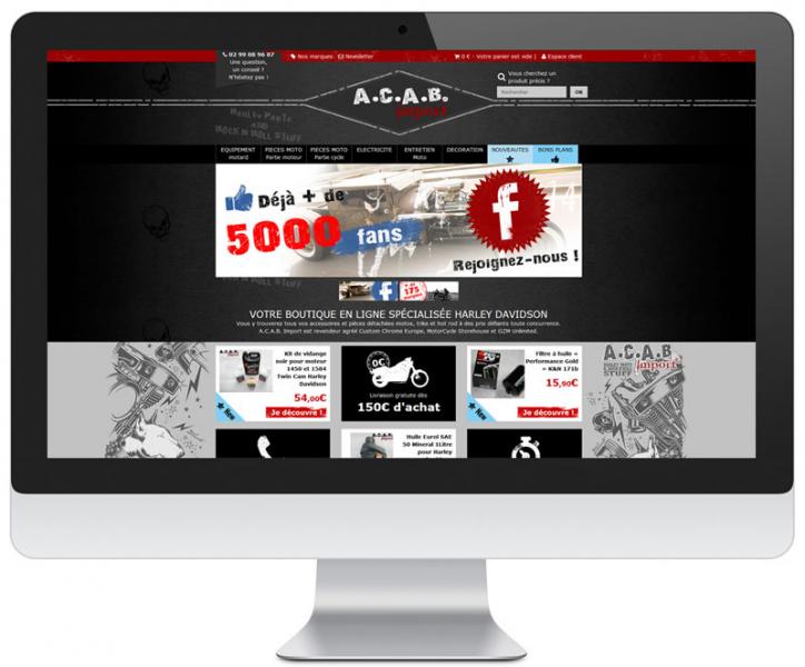 Site e-commerce spécialiste pièces et accessoires biker Harley Davidson