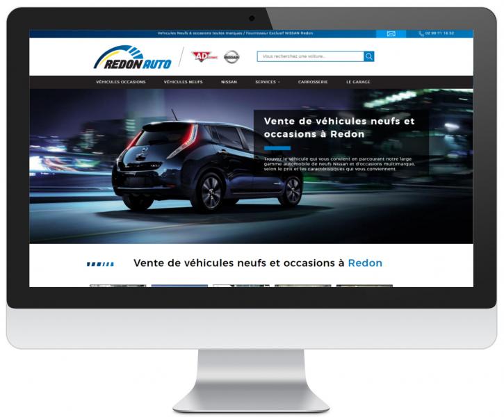 Capture d'écran site internet Redon Auto